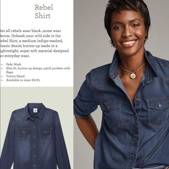 ✨ Cabi Rebel Jean Button up Shirt ✨ - Picture 2 of 5